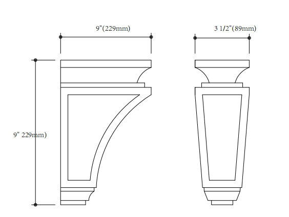 CORBELS - Shaker Nickel Gray