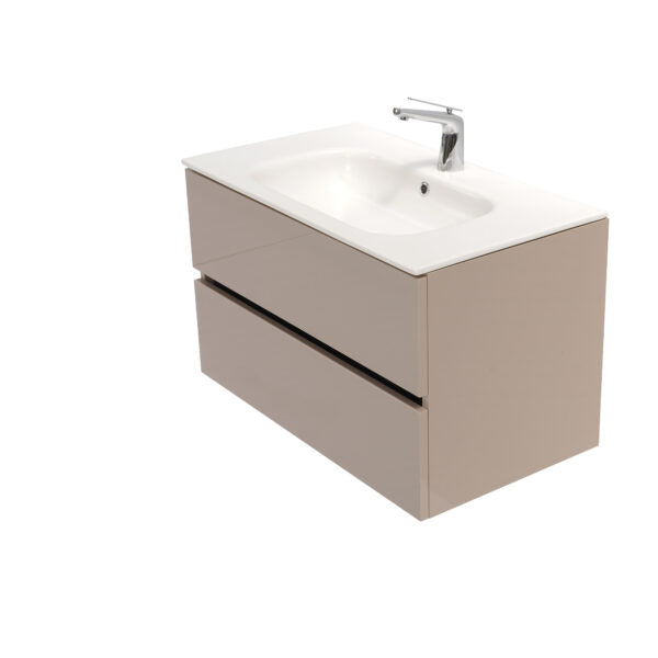 32 inch High Gloss Cappuccino Single Sink Floating Vanity