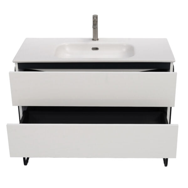 40 inch High Gloss White Single Sink Floating Vanity