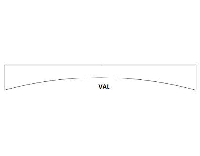 ARCHED VALANCE Shaker White