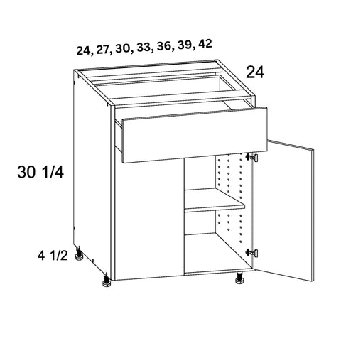 Base Cabinet - Textured Natural Eucalyptus