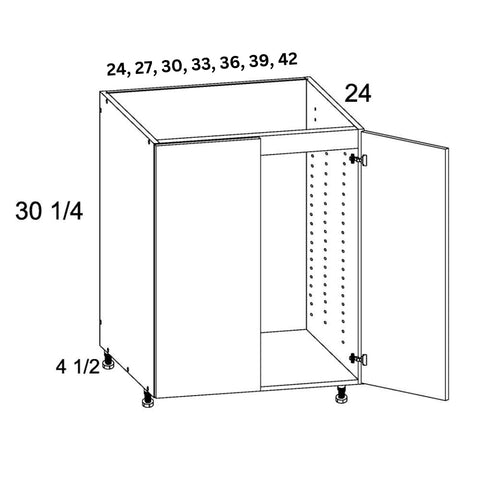 Base Cabinet Full Height - Textured Poro Espresso