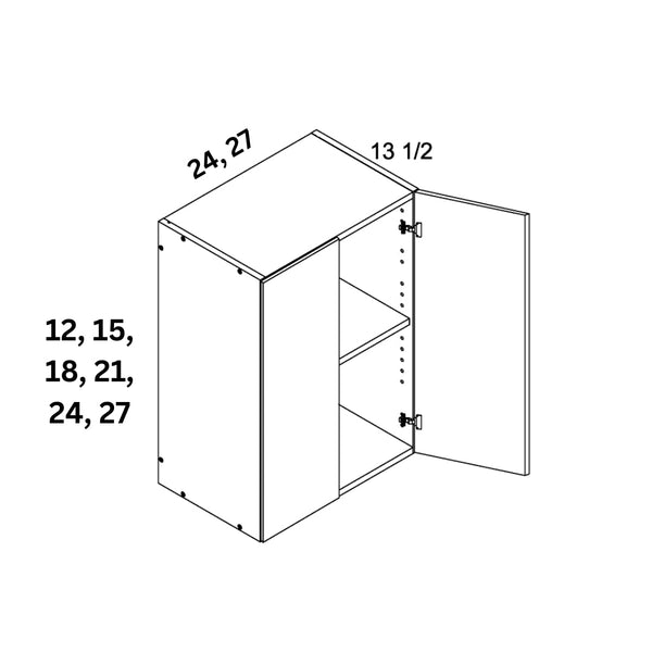 Wall Stackable Cabinet D:12" - Textured Poro Espresso