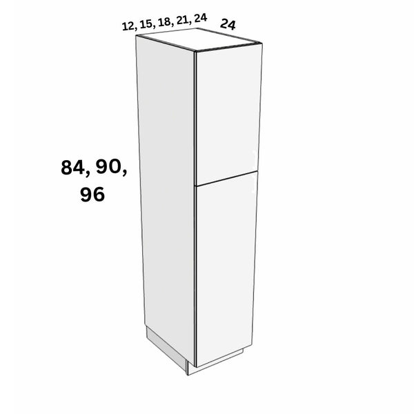 Tall Pantry Cabinet Single Door H:96" - Textured Dark Grey Fineline
