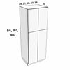 Tall Pantry Cabinet H:96" - Textured White Fineline