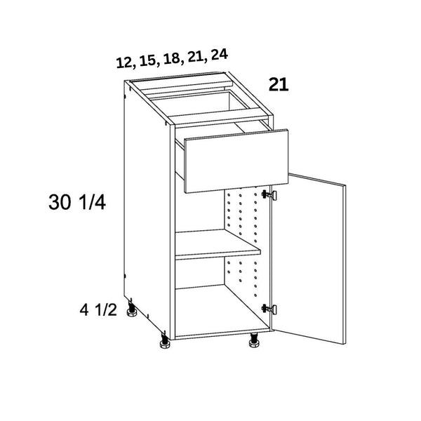 Vanity Base Cabinet - Textured Poro Espresso