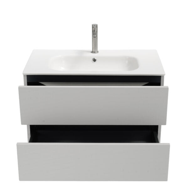 32 inch Matte Cashmere Single Sink Floating Vanity