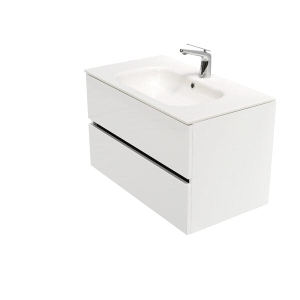 32 inch High Gloss White Single Sink Floating Vanity