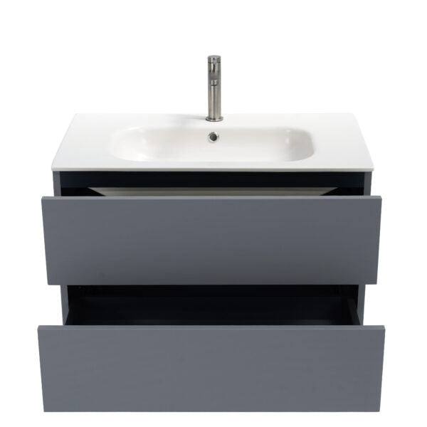 32 inch Matte Dust Gray Single Sink Floating Vanity