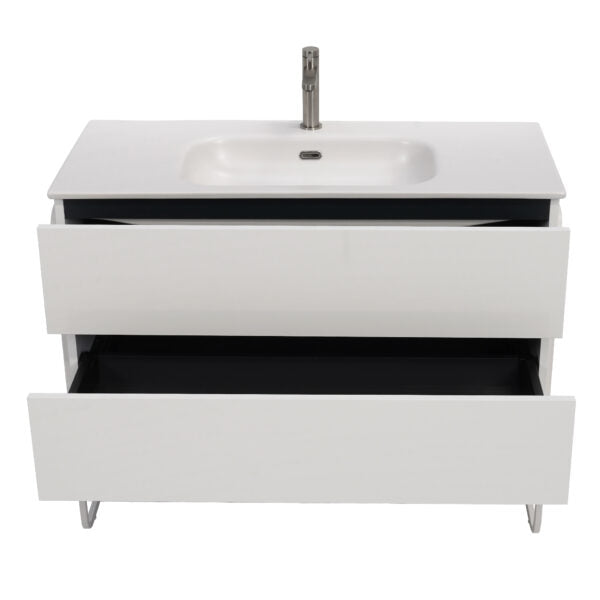 40 inch High Gloss White Single Sink Floating Vanity
