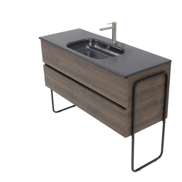 48 inch Dark Oak Single Sink Floating Vanity
