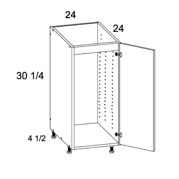 Sink Base Cabinet Full Height Single Door - Super Matte Graphite Gray