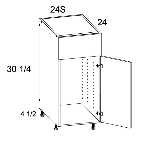 Sink Base Cabinet Single Door - Super Matte Ice White