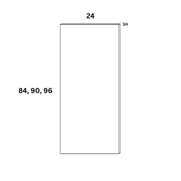 Tall Pantry End Panel - High Gloss Graphite Gray