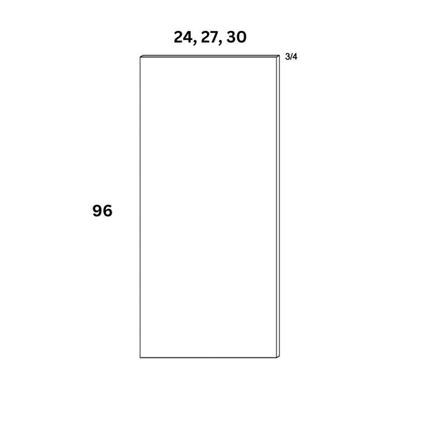 Refrigerator End Panel - High Gloss Graphite Gray