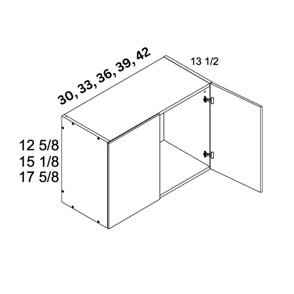 Wall Cabinet H:18" - Super Matte Ice White